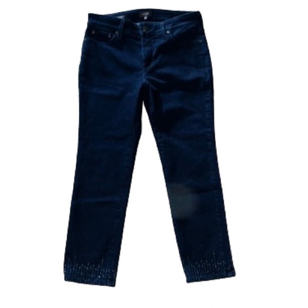 NYJD Los Angeles Sheri embroidered dark wash ankle jeans NWOT size 10P